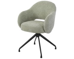 Tower Living eetkamerstoel Porto draaibaar met arm olive