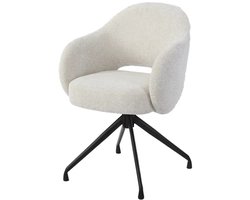 Tower Living eetkamerstoel Porto draaibaar met arm sand