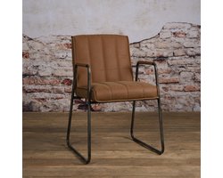 Tower Living Eetkamerstoel Santo - met armleuning - Bruin