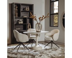 Tower Living Eetkamertafel Elba Gebroken Wit Rond 120cm