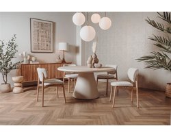 Tower Living Eetkamertafel Mello Rond Beige 150cm