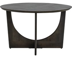 Tower Living eettafel Fermo 130x130x77 cm rond olijfbruin mangohout