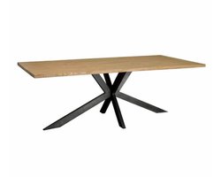 Tower Living Eettafel Luna rechthoek eiken 240x100 cm - Smoke brown