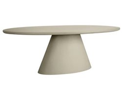 Tower Living eettafel Mello 220x120x77 cm ovaal beige