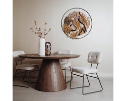 Tower Living Eettafel Premana - Rond Bruin Hout - Ø130x77cm