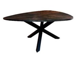 Tower Living Eettafel Trivero - Driehoek Zwart Hout - 150x150x78cm