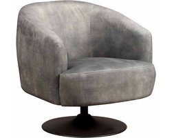 Tower Living fauteuil Barga draaibaar met arm grijs