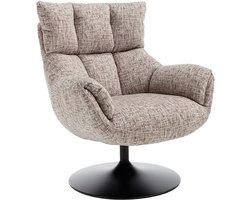 Tower Living fauteuil Force draaibaar beige-bruin