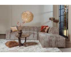 Tower Living Hoekbank Austin 2 5-AL + Ottoman R - Haga 39 cappuccino