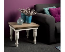 Tower Living hoektafel Fleur ronde poot 60x60x45 cm grenen