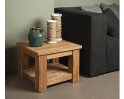 Tower Living hoektafel Loreno 60x60x45 cm oud teak