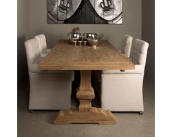 Tower Living klooster eettafel Le mans 240x100x78 cm oud teak