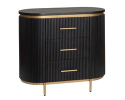Tower Living Ladekast Rivello - Zwart Hout - 97x97x53cm