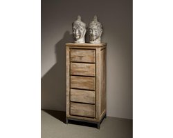 Tower Living ladekast Venetië 50x40x120 cm oud teak