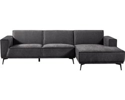 Tower living Leeds 2,5-seater AL + Chaise Lounge R Black Blue