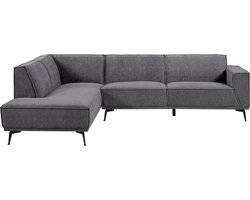 Tower living Leeds 2,5-seater AR + Ottoman L Black Blue