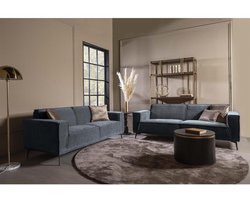 Tower Living - Leeds 3-zits + 2,5-zitsbank - blauw/zwart