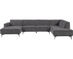 Tower living Leeds Chaise Lounge L + 2,5 seater no arm - Ottoman R Black Blue