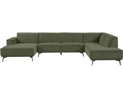 Tower living Leeds Chaise Lounge L + 2,5 seater no arm - Ottoman R Bottle Green