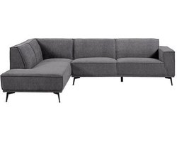 Tower Living - Leeds hoekbank + ottoman links city - blauw/zwart