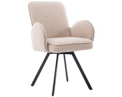 Tower Living Livo Armstoel - fabric Ascot 12 Beige (draaibaar)