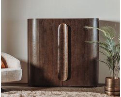 Tower Living Opbergkast Allure eiken 150x50x140 cm - Donkerbruin