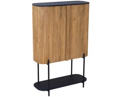 Tower Living Opbergkast Palazzo - Naturel/Zwart Hout - 105x45x160cm
