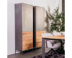 Tower Living Opbergkast Pandora - Bruin Hout - 45x55x202cm
