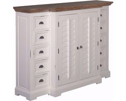 Tower Living Palermo Opbergkast 181 cm Wit Grenenhout