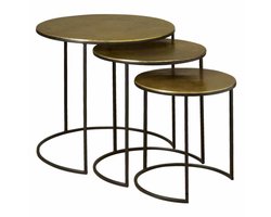 Tower Living - Renew Iron bijzettafel set vanaf 42 cm - brons