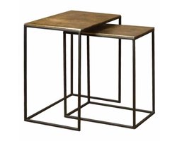 Tower Living - Renew Iron bijzettafel set vanaf 44 cm - brons