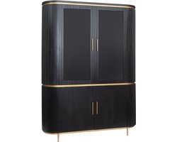 Tower living Rivello Buffet cabinet 2 wooden & glass drs. - 150x45x200