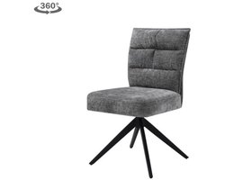 Tower Living Rosora Stoel - HZ6068-85 grey (draaibaar)