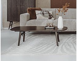 Tower Living Salontafel Aura Deens ovaal acaciahout 140x70x40 cm - Bruin - Japandi