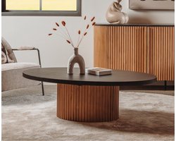 Tower Living Salontafel Palazzo ovaal teakhout 130x75 cm