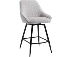 Tower Living Trino Barstoel - fabric Trenza 08 oyster (draaibaar)