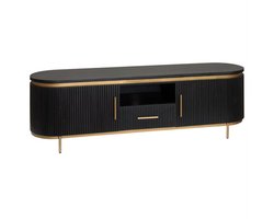 Tower Living Tv meubel Rivello 180 cm – Zwart & Brass
