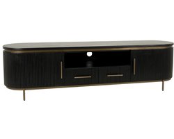 Tower Living Tv-meubel Rivello - Zwart Hout - 200x45x55cm