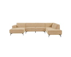Tower Living U-bank Leeds Chaise L - 2 5 - Ottoman R - City 120 Beige