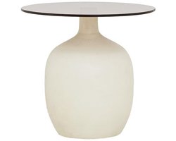Tower Living - Vigo bijzettafel glas - 45 cm - gebroken wit