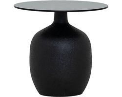 Tower Living - Vigo bijzettafel glas - 45 cm - zwart