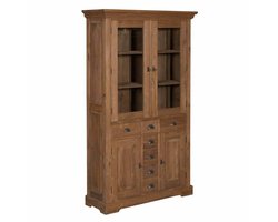 Tower Living Vitrinekast Bologna - Bruin Hout - 115x40x195cm