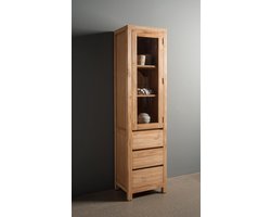 Tower Living vitrinekast Corona 50x40x190 cm teak