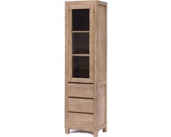 Tower Living Vitrinekast Corona - Bruin Hout - 50x40x190cm