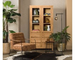 Tower Living Vitrinekast Corona teakhout 190x100 cm