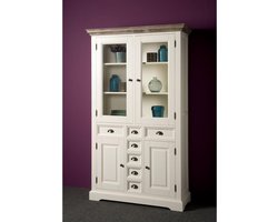 Tower Living vitrinekast Fleur 115x40x195 cm grenen