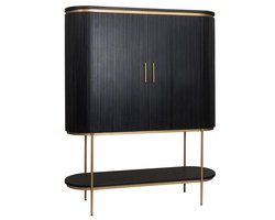 Tower Living Wandkast Rivello - Zwart Hout - 152x118x53cm