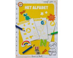 Toy Universe - Spelenderwijs leren - Educatief stickerboek - ''Het alfabet'' - Kleurboek - Oefenboek met stickers - Vanaf 5 jaar - Schoencadeautjes - Sinterklaas cadeau - Kerstcadeau