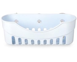 Toyma Badkamerorganizer - met zuignappen - wit - 31 x 10 x 11 cm - bakje