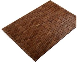 TQ4U Bamboe Badmat 45x100 cm – Antislip Sauna Mat – Kleur Honey – Natuurlijke Afwerking